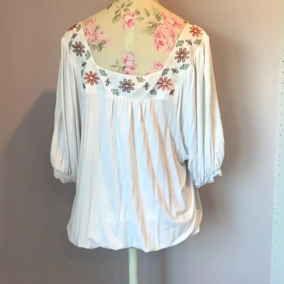 La Rok white blouse size M - Picture 7 of 8